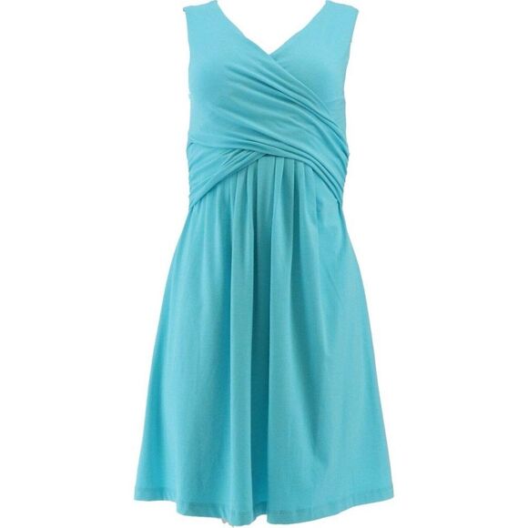 Lands' End SL Knit Fit n' Flare Dress XXS S/P NEW 496581 - Picture 1 of 13